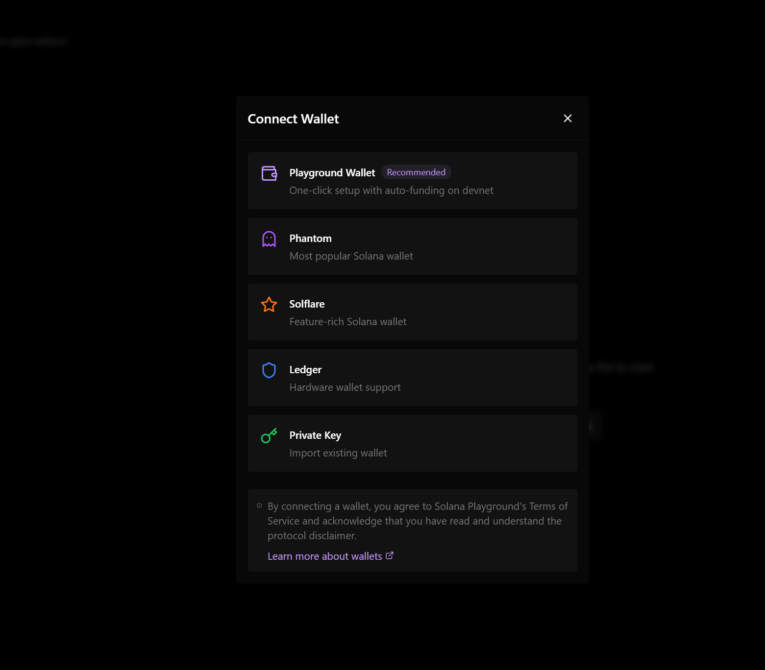Wallet Selection Modal