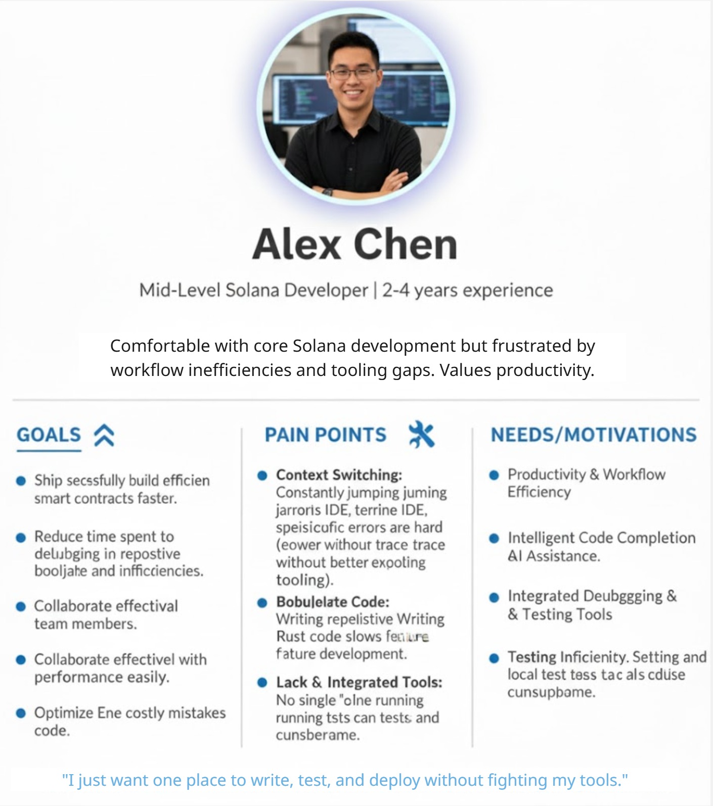 Alex Chen - Mid-Level Developer User Persona