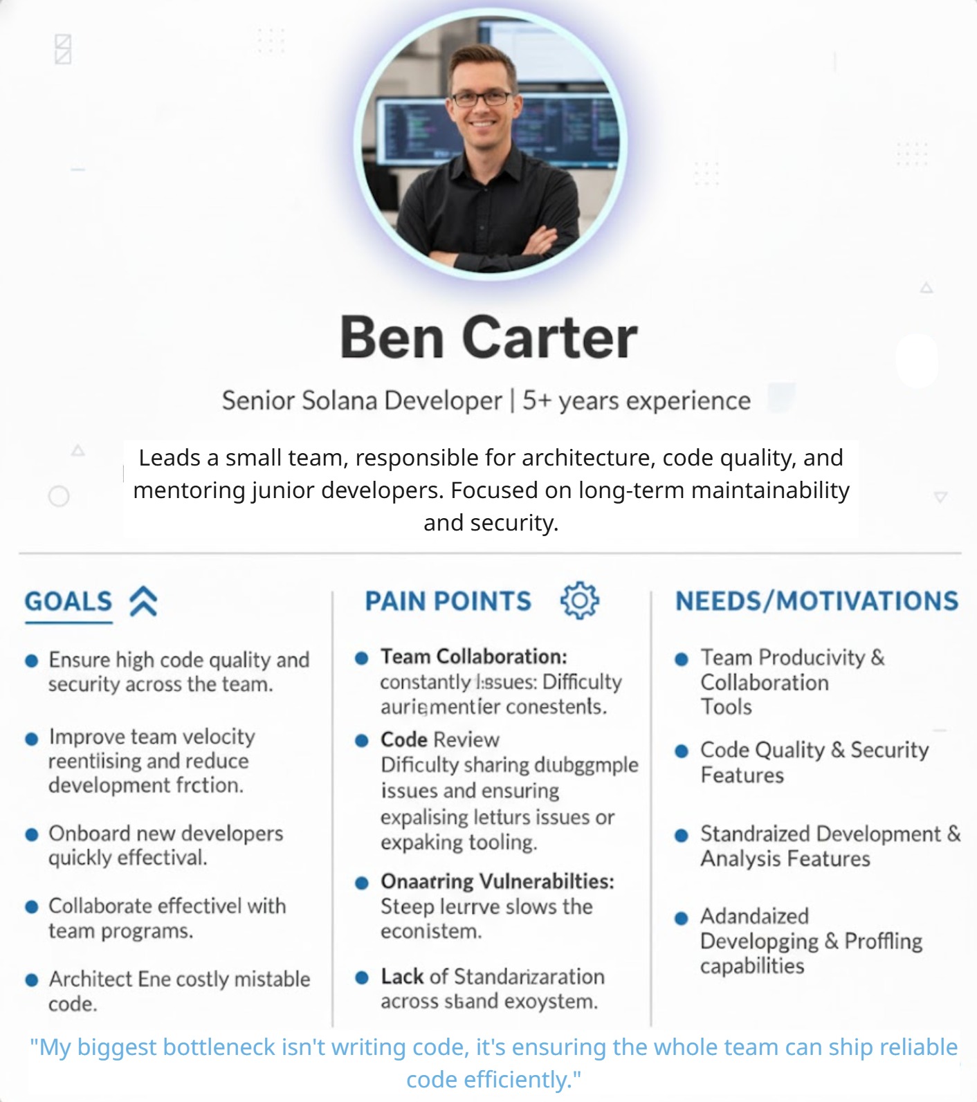 Ben Carter - Senior Developer User Persona